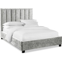 kiera gray king upholstered bed   