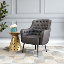 kiley black accent chair   