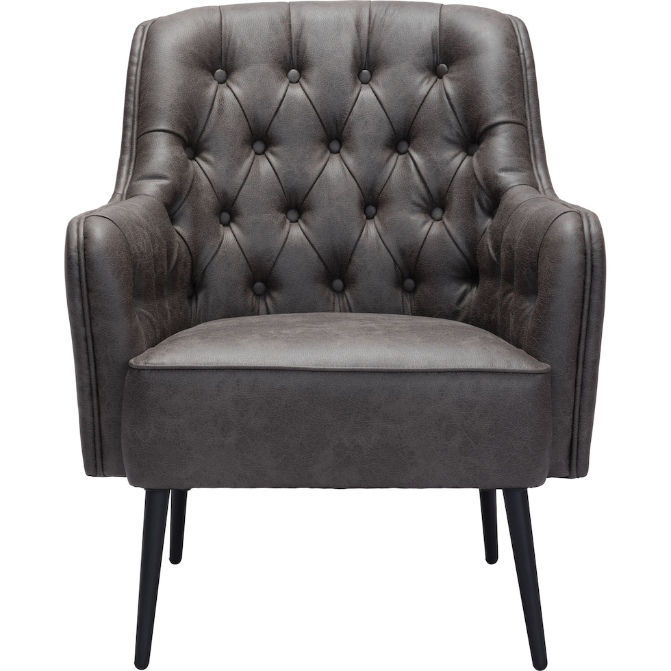 kiley black accent chair   