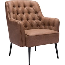 kiley dark brown accent chair   