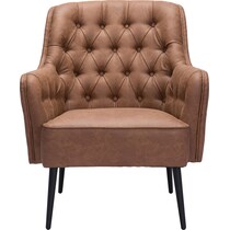 kiley dark brown accent chair   