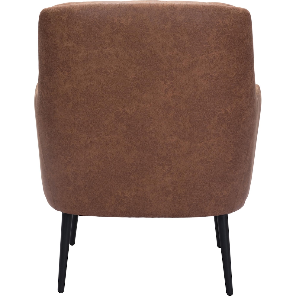 kiley dark brown accent chair   