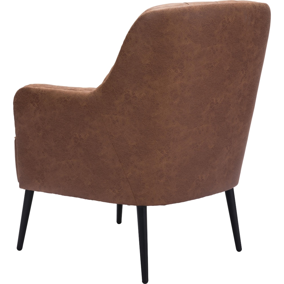 kiley dark brown accent chair   