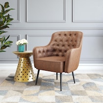 kiley dark brown accent chair   
