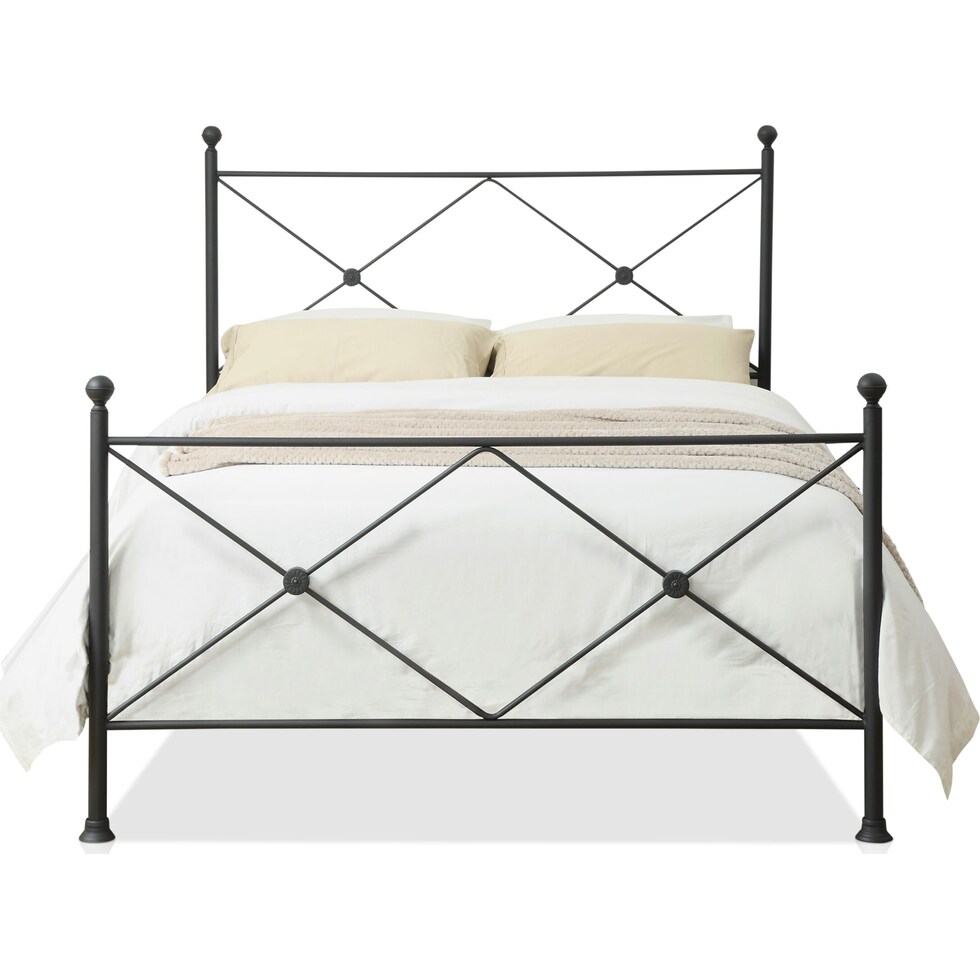 kimberly black queen bed   