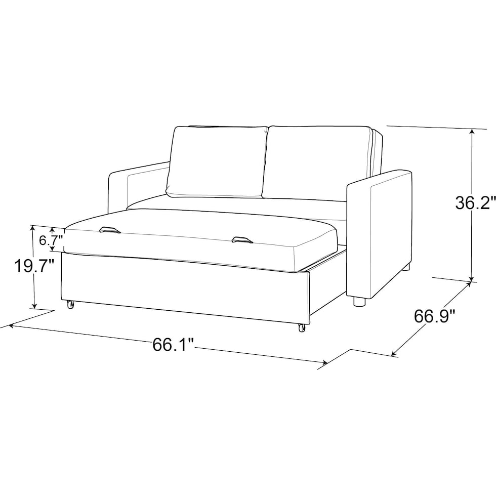 kimberly blue sofa bed   