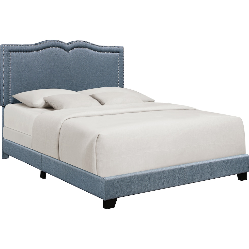 kimbra blue queen bed   