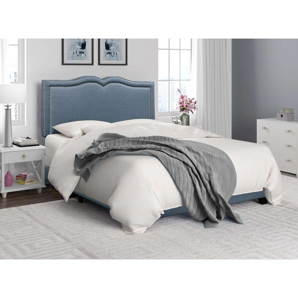 kimbra blue queen bed   