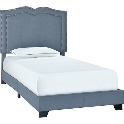 Kimbra Twin Upholstered Bed - Blue