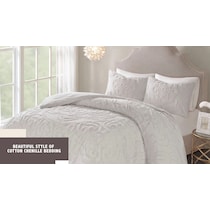 kimbra white taupe full queen bedding set   