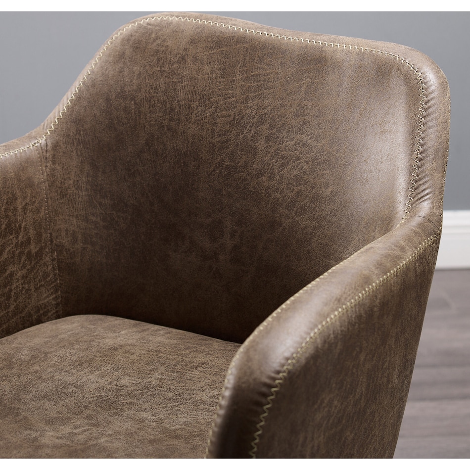 kimika dark brown office chair   