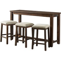 kingsbury dark brown  pc bar set   