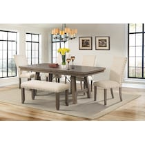 kingsbury white dining bench   