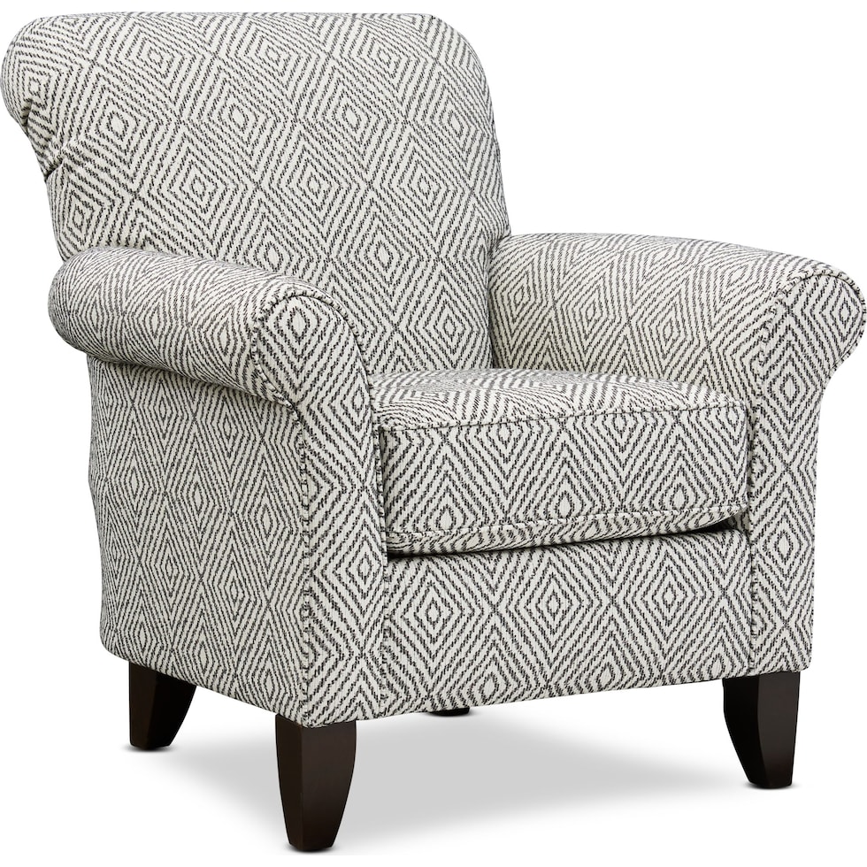 kingston black accent chair   