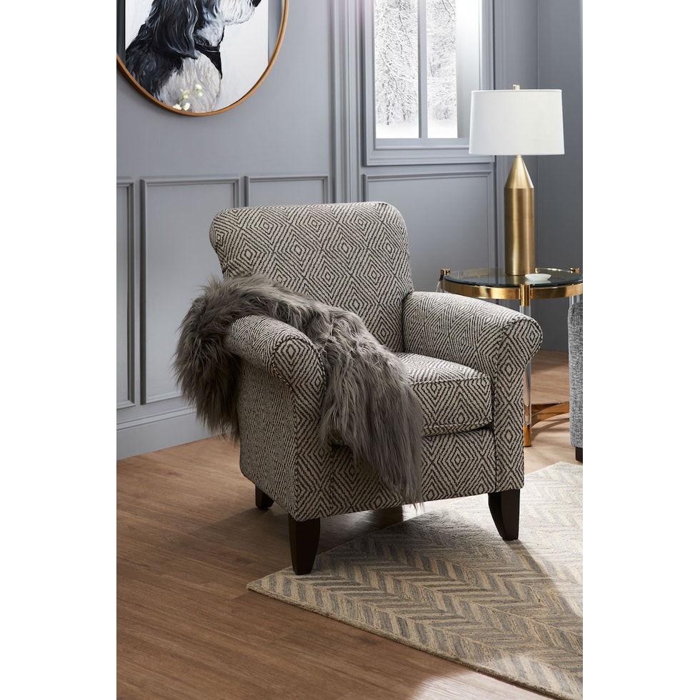 kingston black accent chair   