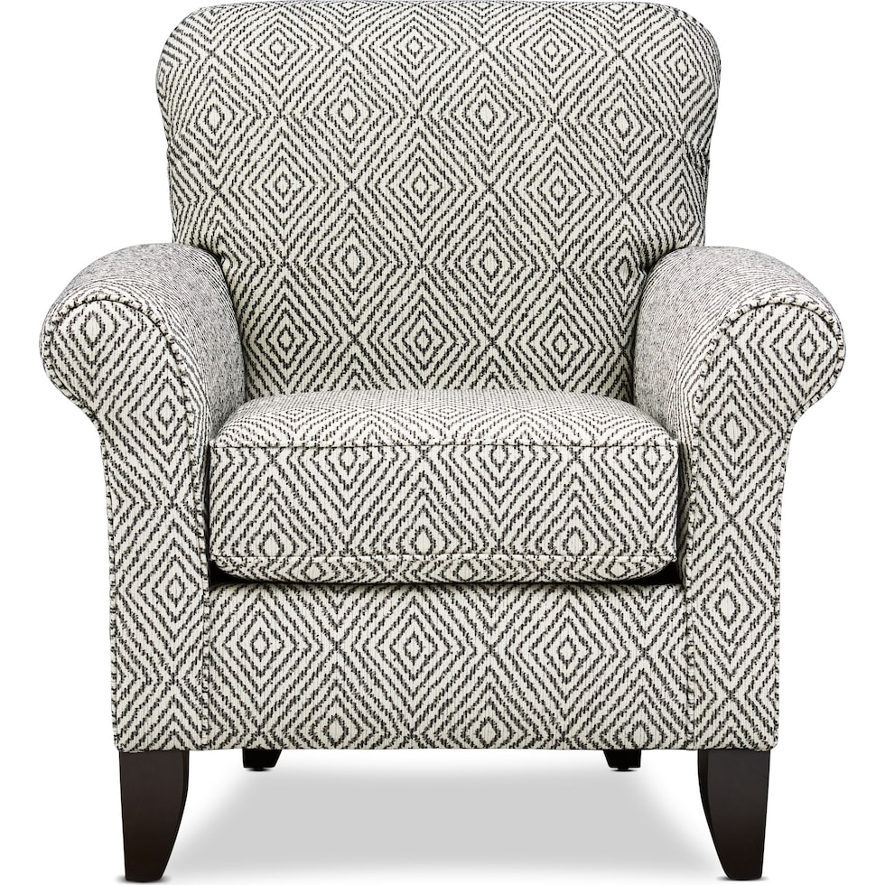 kingston black accent chair   