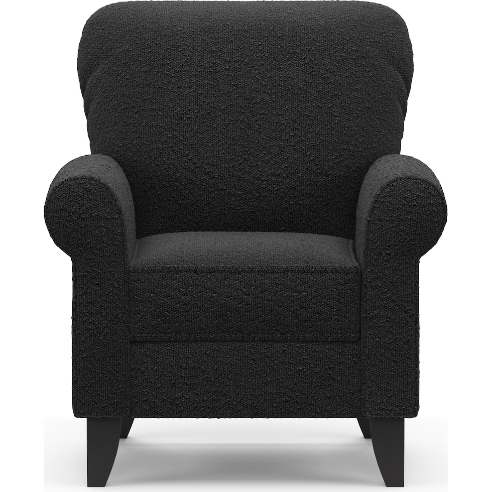 kingston black accent chair   