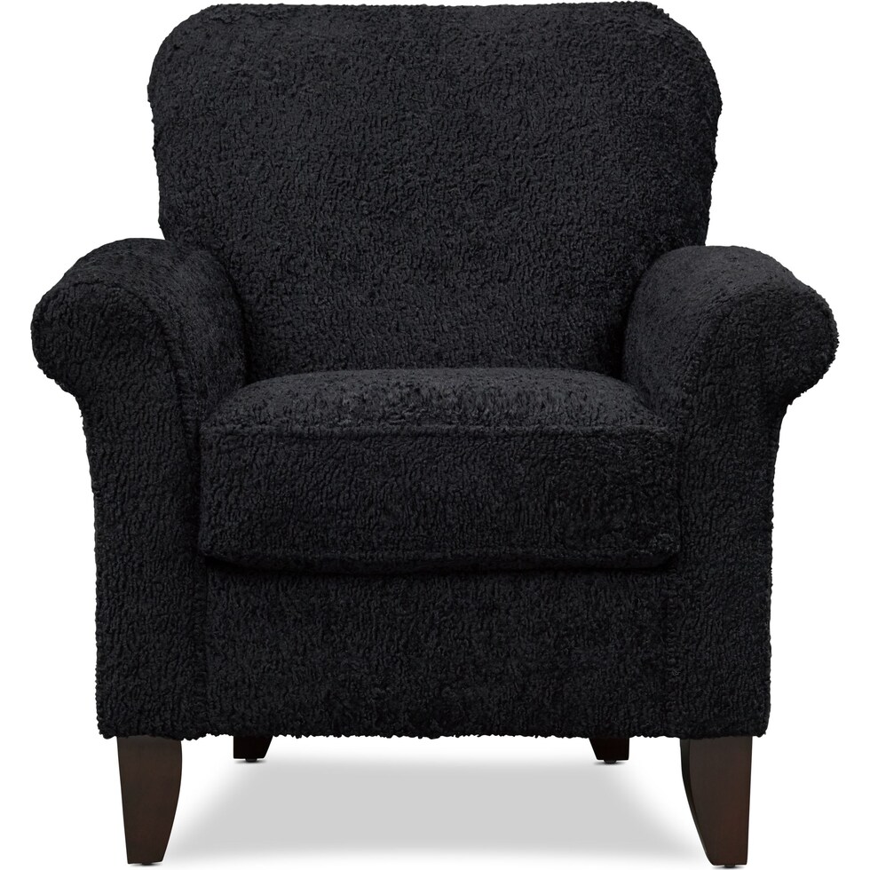 kingston black accent chair   