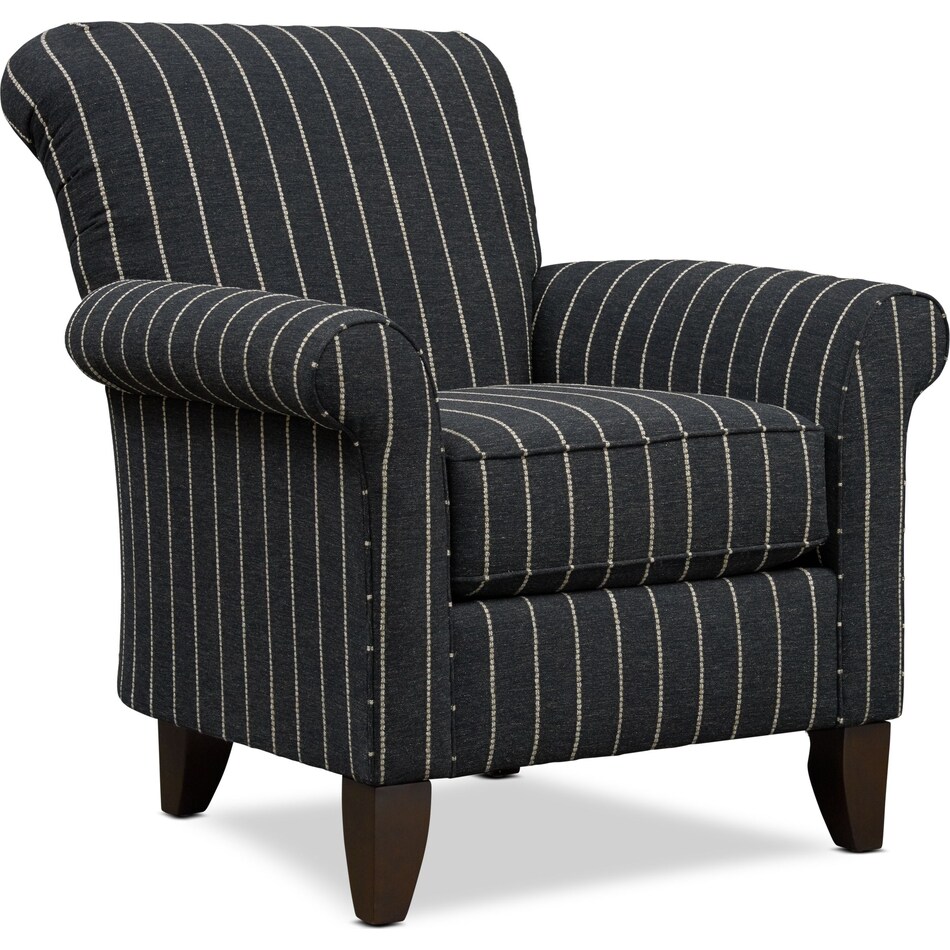 kingston black accent chair   