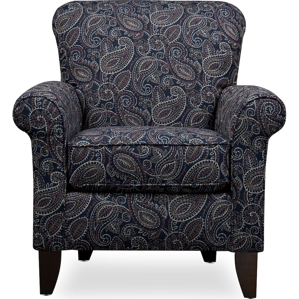 kingston blue accent chair   