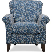 kingston blue accent chair   
