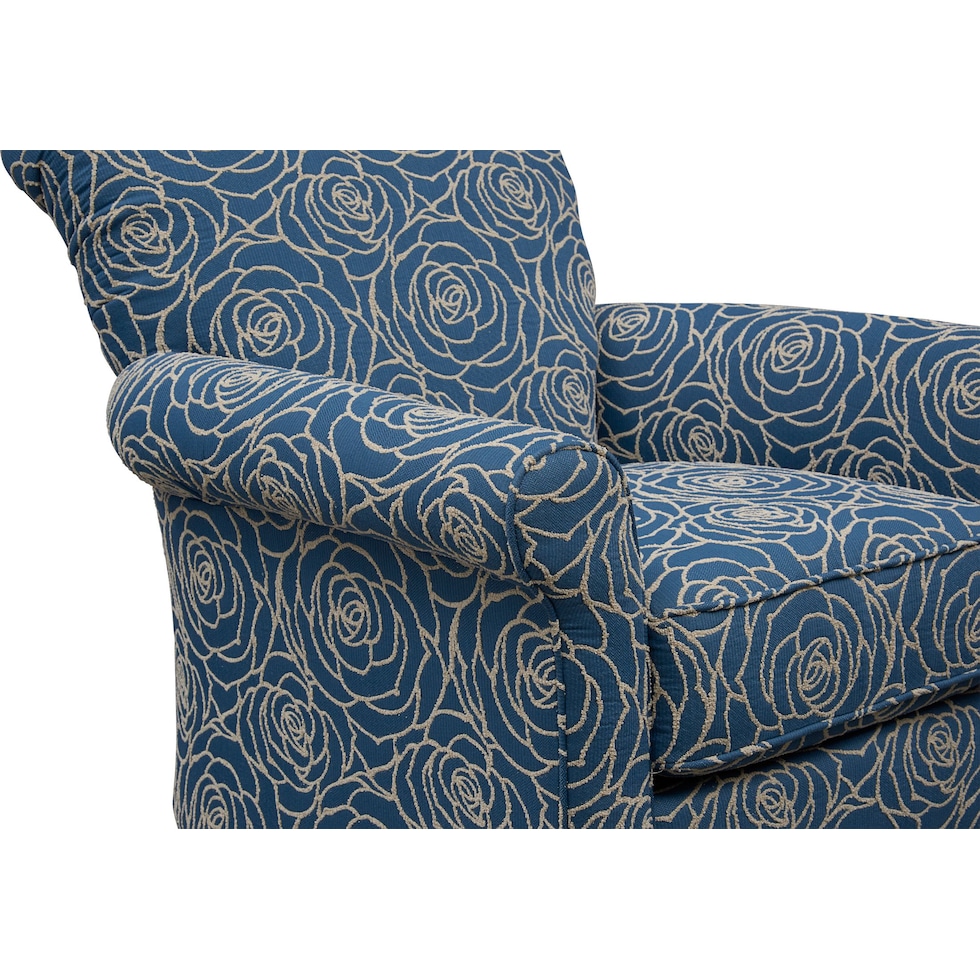 kingston blue accent chair   