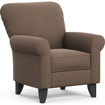 kingston dark brown accent chair   