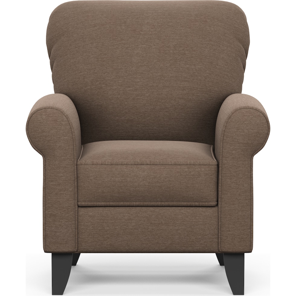kingston dark brown accent chair   