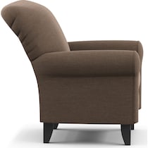 kingston dark brown accent chair   
