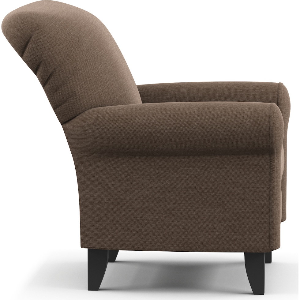 kingston dark brown accent chair   