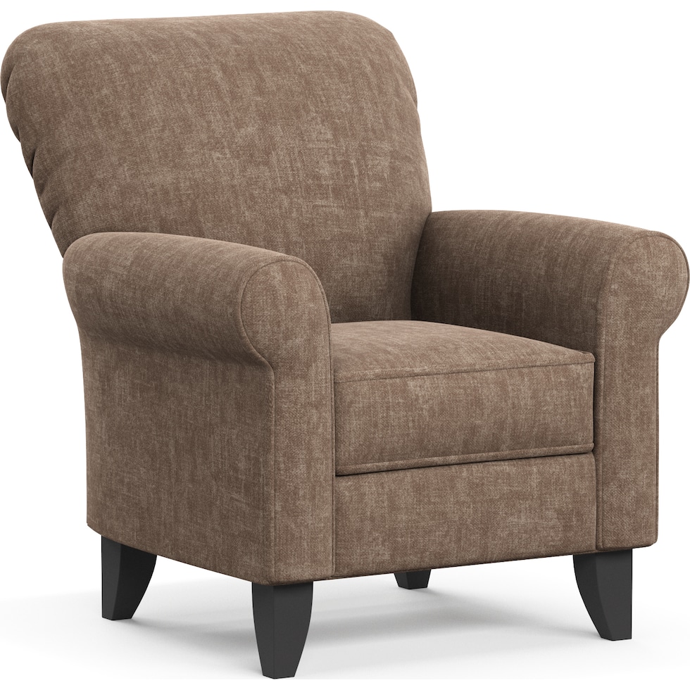 kingston dark brown accent chair   