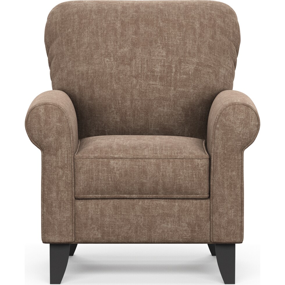 kingston dark brown accent chair   