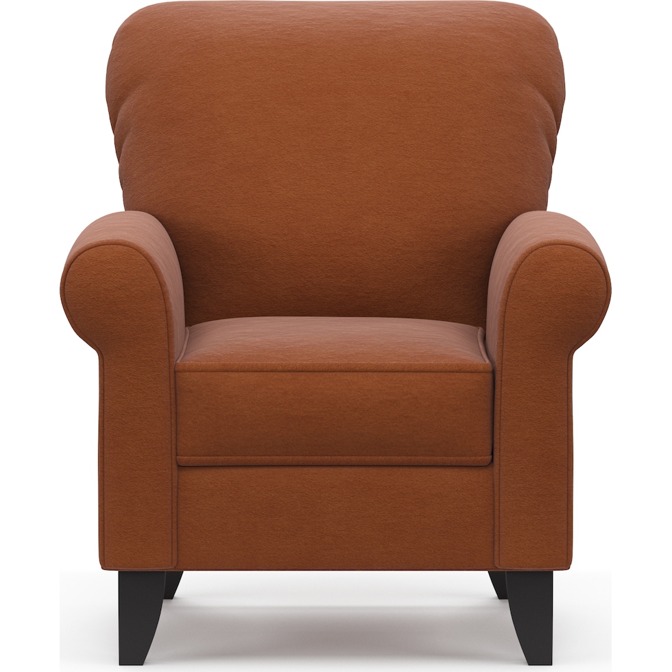 kingston orange accent chair   