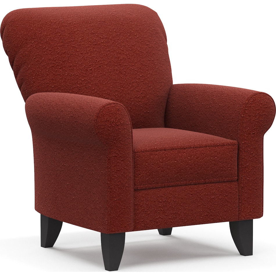 kingston red accent chair   