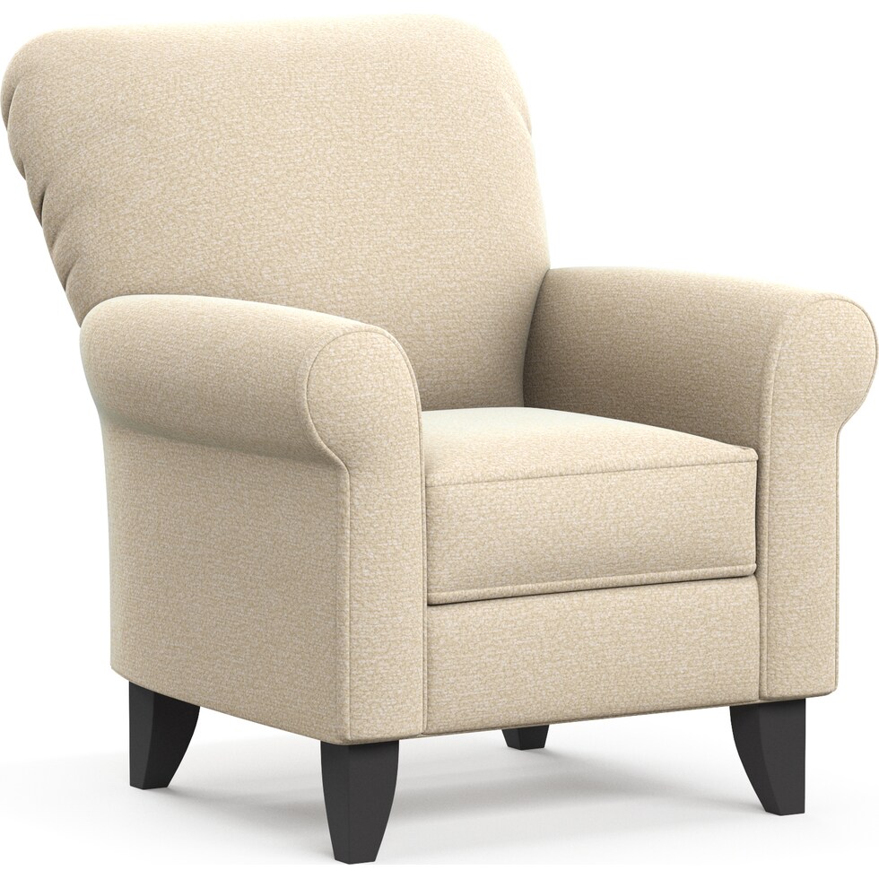 kingston white accent chair   