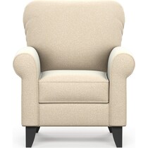 kingston white accent chair   