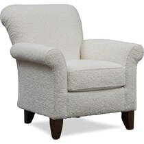 kingston white accent chair   