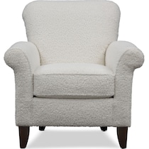 kingston white accent chair   