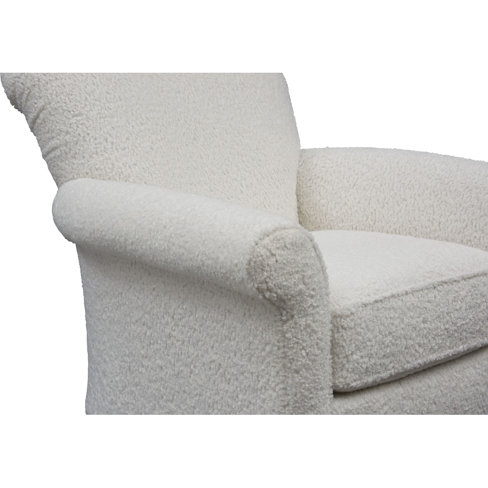 kingston white accent chair   