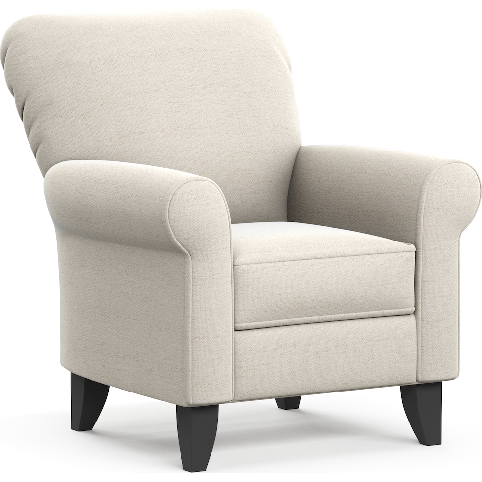 kingston white accent chair   