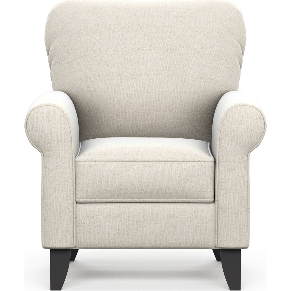 kingston white accent chair   