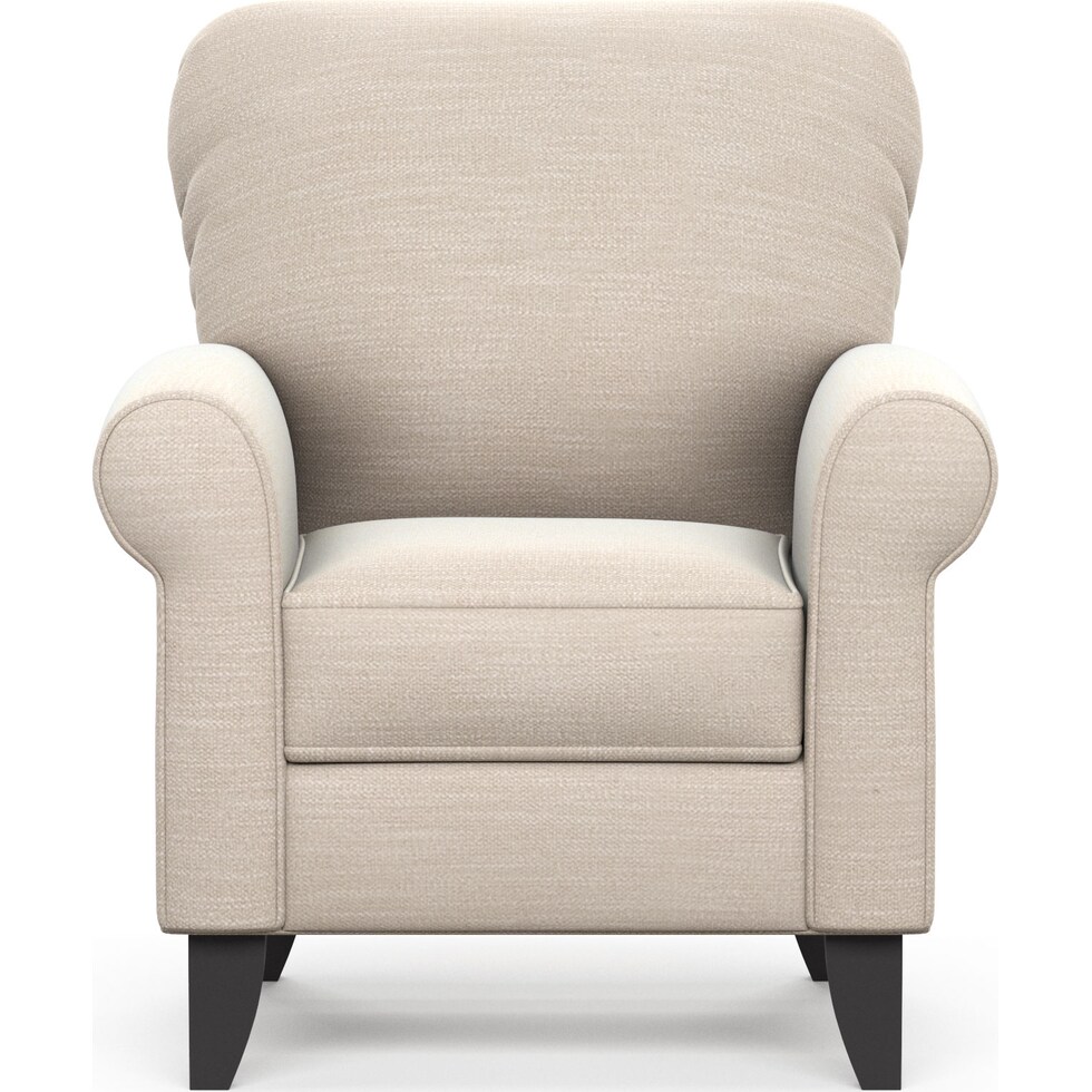 kingston white accent chair   