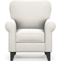 kingston white accent chair   