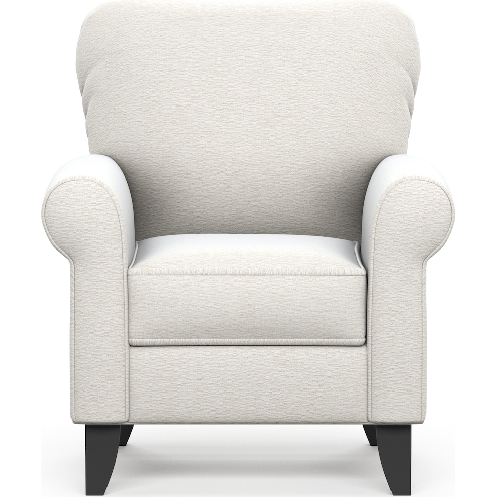 kingston white accent chair   