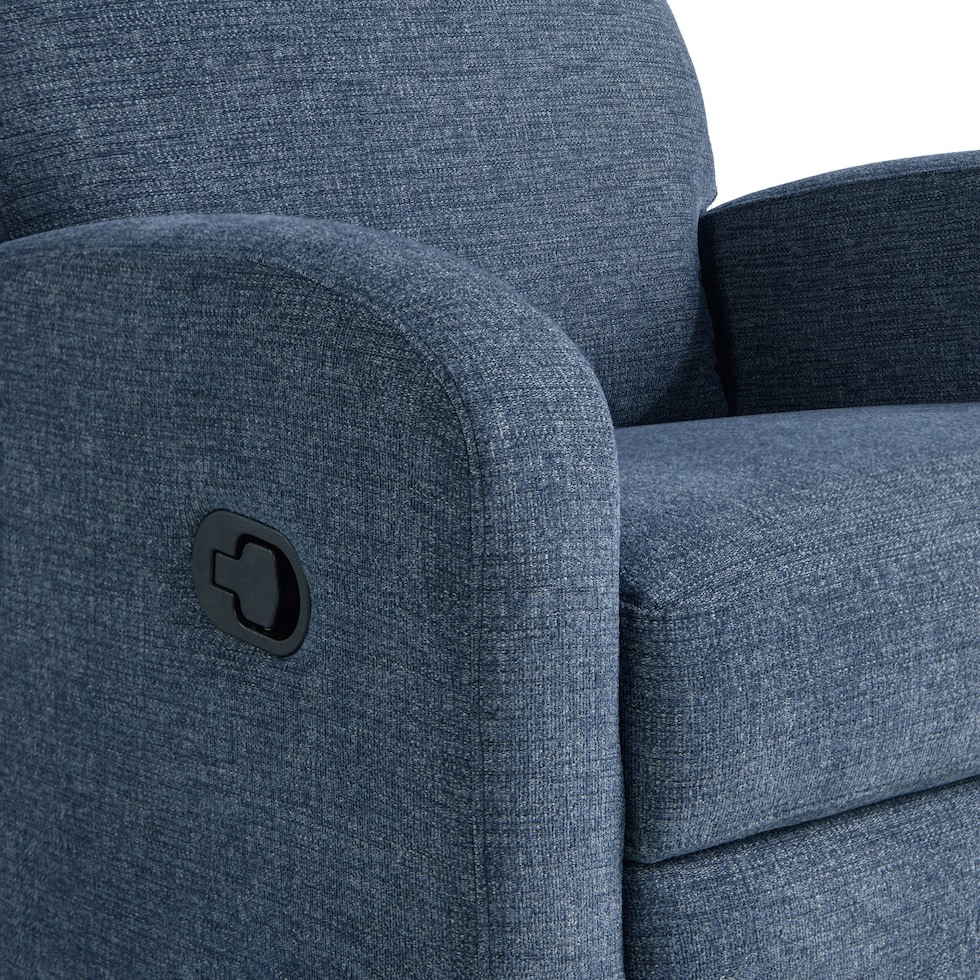 kipton blue recliner   