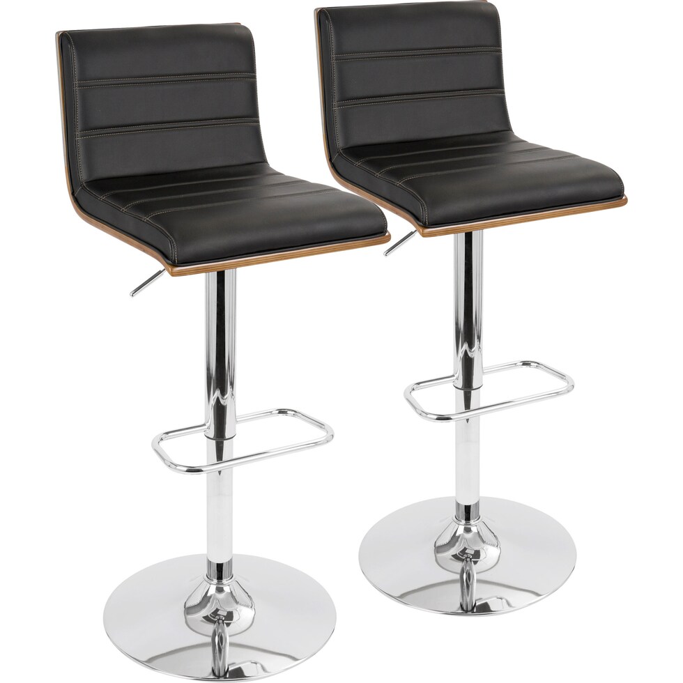 kirland black bar stool   