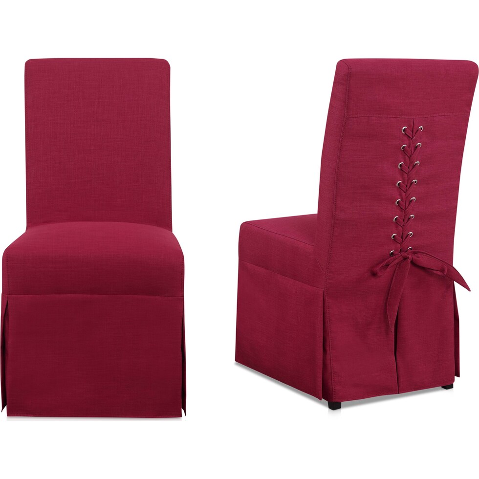 kirland red dining chair   