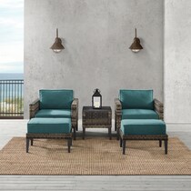 kitty hawk blue outdoor chair set   