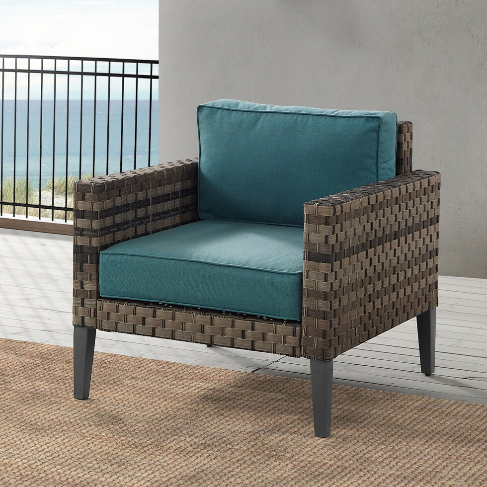 kitty hawk blue outdoor chair   