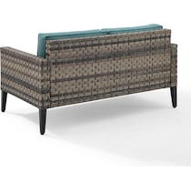 kitty hawk blue outdoor loveseat   